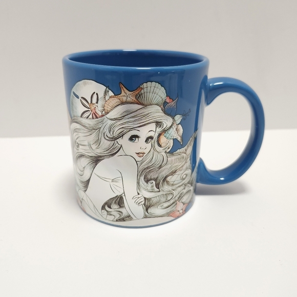 Disney Little Mermaid Ariel 20 Oz Coffee Mug Cup Blue Silver New - Picture 3 of 6